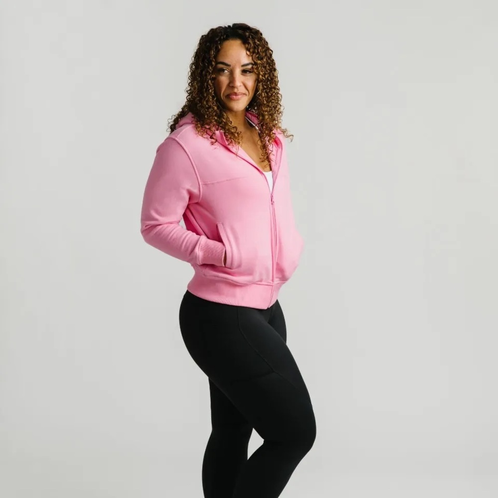 Pink Full Zip Annette Hoodie